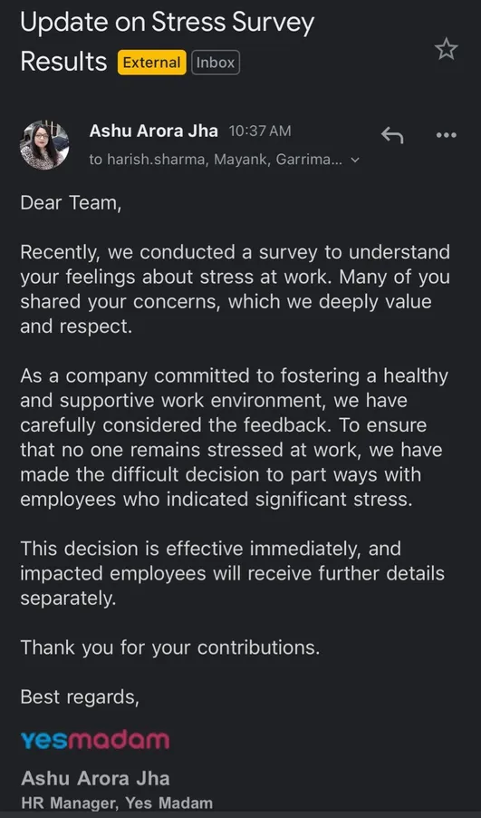 yesmadam email