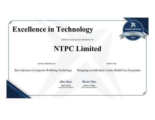 NTPC Brandon Hall Group Award 