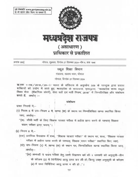 मध्य प्रदेश राजपत्र