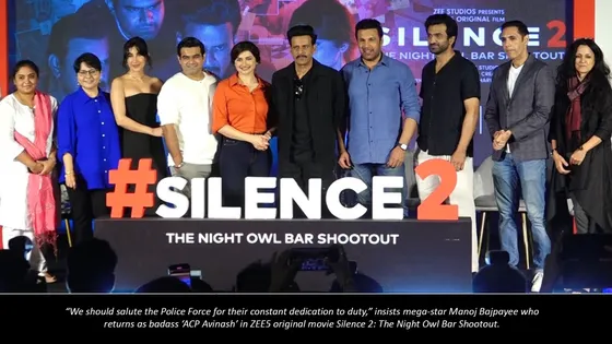 “We should salute the Police Force for their constant dedication to duty,” insists mega-star Manoj Bajpayee who returns as badass ‘ACP Avinash’ in ZEE5 original movie Silence 2: The Night Owl Bar Shootout by Chaitanya Padukone