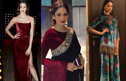 FROM DEEPIKA PADUKONE TO KANGANA RANAUT-THE TREND OF VELVET IN BOLLYWOOD