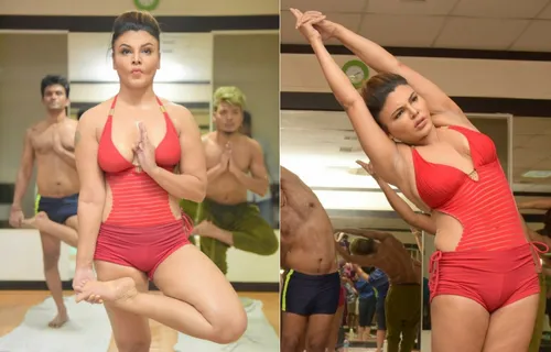 Rakhi Sawant Practices Yoga On International Yoga Day