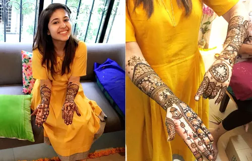 Wedding Celebrations begin for Shweta Tripathi - Her mehendi for her wedding is every bit adorable and meaningful !