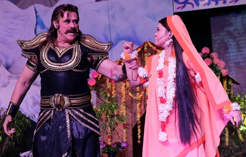 The LuvKush Ramleela reenact the scene of Sita Haran from the Hindu epic, the Ramayana at fifth day!