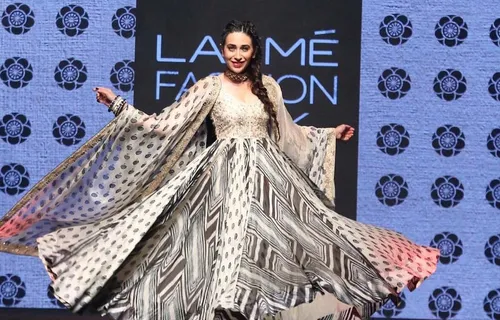 Karisma Kapoor Turns Showstopper For Designer Punit Balana At Lakme Fashion Week