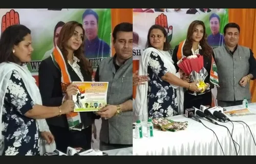 Big Boss Contestant Arshi Khan Joins Congress Party