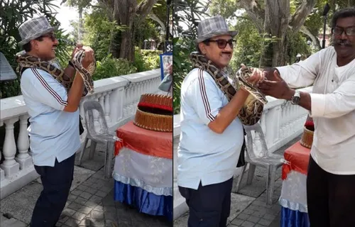 Jethalal, Babbeetta & A Python In Singapore