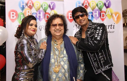 Bappi Lahiri Heralds Holi Festivities With Manju Bharti’s Birthday