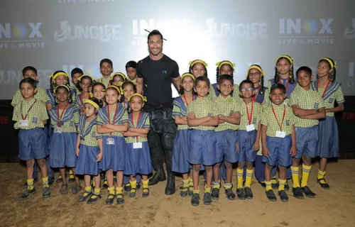 Vidyut Jamwal Regales Underprivileged School Kids At Inox Malad