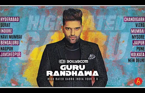 Percept Live Announces 15 Cities For Bollyboom Guru Randhawa High Rated Gabru India Tour 2.0