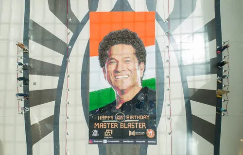 Unique Artwork On Master Blaster's 46th Birthday @Seawoods Grand Central Mall
