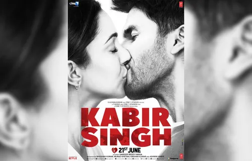 The Poster Of Kabir Singh With Shahid Kapoor And Kiara Advani In A Lip To Lip Smooch Unveiled