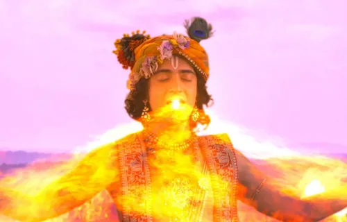 Krishn To Swallow Munjavan's Forest Fire Created By Kans's Demon!