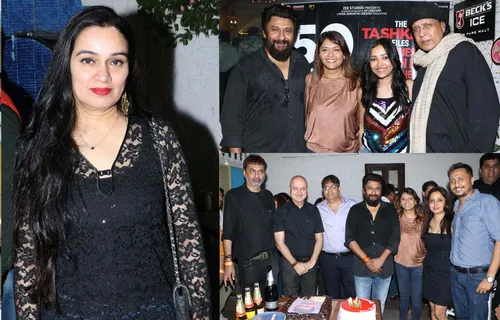 Vivek Agnihotri And Pallavi Joshi Celebrate 50 Days Completion Party Of The Tashkent Files With Mithun Chakraborty And Anupam Kher