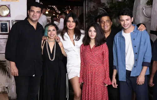 Priyanka and the team joins The Sky is pink's wrap-up party in Mumbai