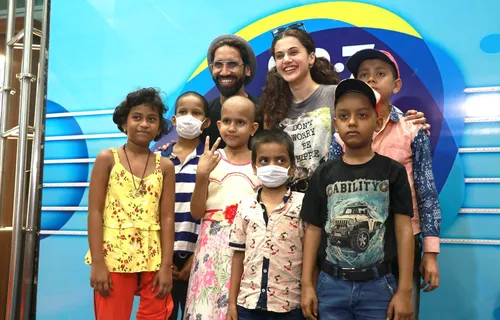 Rj Abhilash And Taapsee Pannu Spread Smiles On The Faces Of  Cancer-Affected Children At The Big Fm Office