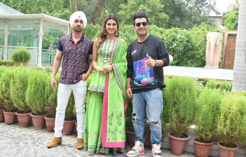 Diljit Dosanjh, Kriti Sanon, and Varun Sharma witnessed promoting their upcoming movie Arjun Patiala in National Capital