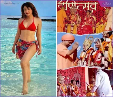 Actress Shivya Pathania, who was worshipped by PM Narendra Modi in Ayodhya as Sita, turns on the heat in a red bikini, looks absolutely hot
