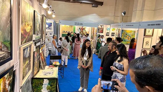 Riya Vaishnav's unique art exhibition seen at Mumbai Art Fair after FAG International Art Exhibition Goa