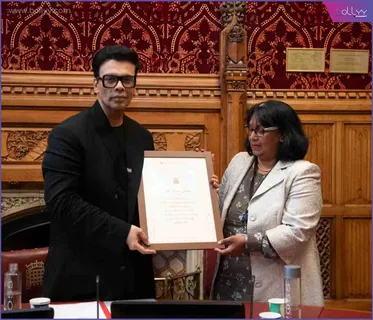 Karan Johar honoured at British Parliament in London for his contribution to the global entertainment industry