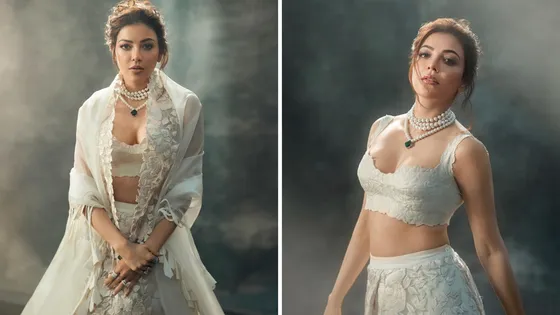 kajal aggarwal ने लेटेस्ट फोटोशूट में दिखाया परफेक्ट bridemaid look