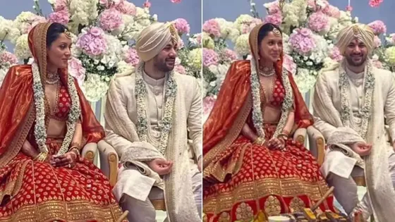 Karan Deol and Drisha Acharya wedding: Karan Deol और Drisha Acharya की हुई शादी, लाल जोड़े में परी जैसी दिखी Sunny Deol की 'बहू'
