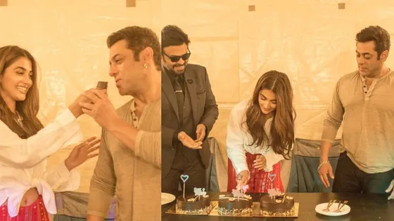 Pooja Hegde birthday : Pooja Hegde ने किसी का भाई किसी की जान के सेट पर  Salman Khan, Venkatesh के साथ जन्मदिन मनाया