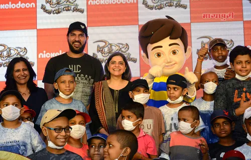 युवराज सिंह ने यू वी कैन फाउंडेशन के बच्चों के साथ लॉन्च किया निकेलोडियन प्रिंस ऑफ मैजिक "रुद्र-बूम चिक चिक बूम