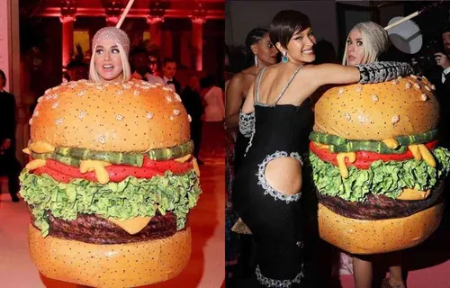 मेट गाला 2019 में बर्गर आउटफिट पहनकर पहुंची केटी पेरी