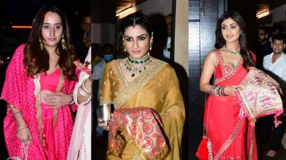 Raveena Tandon, Natasha Dalal, Padmani Kolhapuri और अन्य ने ऐसे मनाया Karva Chauth 