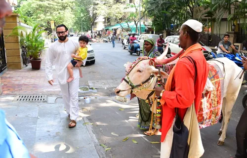 पापा सैफ की गोद में इस अंदाज़ में दिखे नन्हे तैमूर