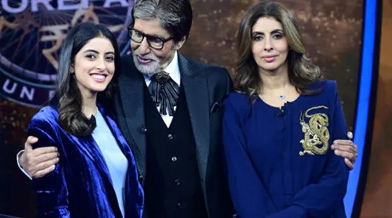 Amitabh Bachchan ने KBC 13 पर बेटी श्वेता बच्चन और नाती नव्या नवेली के साथ 1000 वे एपिसोड का जश्न मनाया