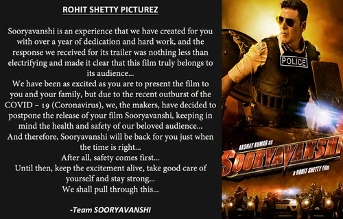 Sooryavanshi Release Date : Coronavirus के वजह से अक्षय कुमार की सूर्यवंशी की रिलीज़ डेट हुई पोस्टपोनड