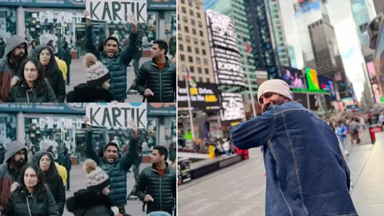 Gwalior boy on Times Square : Kartik Aaryan ने फैन्स को न्यूयॉर्क की यादों के लिए दिया  धन्यवाद 