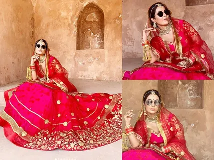 Hina Khan Bridal Look : दुल्हन बनी हिना खान ने दिखाया स्वैग , तस्वीरें देख आप भी हो जाएंगे इस हसीना के कायल