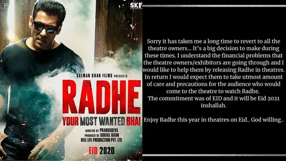 Salman Khan ने फिल्म राधे को थिएटर में रिलीज करने के लिए रखी ये शर्त