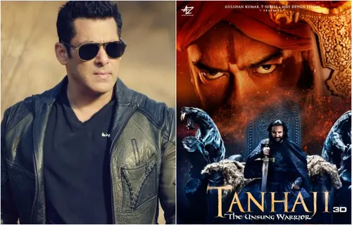 सलमान खान फिल्म तानाजी का ट्रेलर देख ट्वीट में बोले तानाजी मानाजी.. अजय विजय भव, विजय भव।'