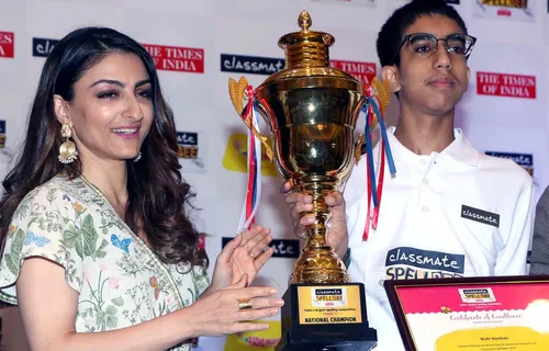 सोहा अली खान ने मुंबई में क्लासमेट स्पेल बी सीजन 11 कैंपेन के विजेता की घोषणा की