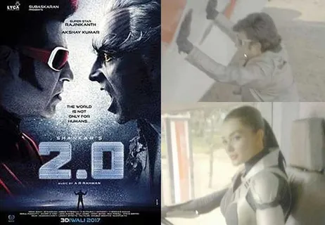 रजनीकांत और अक्षय कुमार की फिल्म '2.0' के शूटिंग सेट से वायरल हुई एक और तस्वीर  
