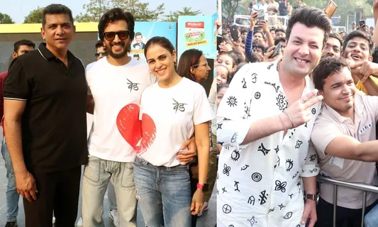 Riteish, Genelia Deshmukh, Varun Sharma, Ganesh Acharya विधायक Aslam Sheikh द्वारा आयोजित मलाड मस्ती में शामिल हुए