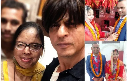 एक्टर शाहरुख खान एसिड अटैक सर्वाइवर की शादी को देखकर हुए प्रसन्न, सोशल मीडिया पर तस्वीरें की साझा