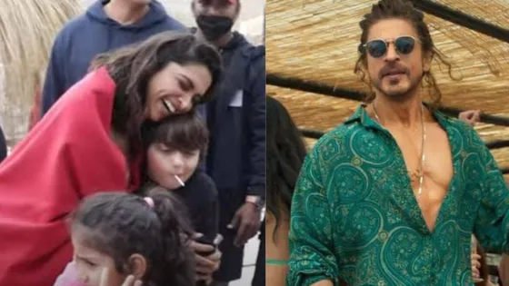 Shah Rukh Khan से पूछा गया कि 'बेशरम रंग' के सेट पर AbRam क्या कर रहा था? ये रहा उसका जवाब! 