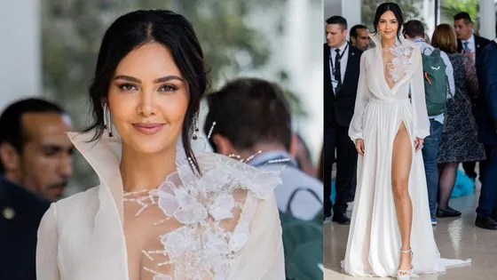 Cannes 2023 के रेड कार्पेट पर हाई स्लिट गाउन पहन घबराई Esha Gupta, हुआ पेट खराब