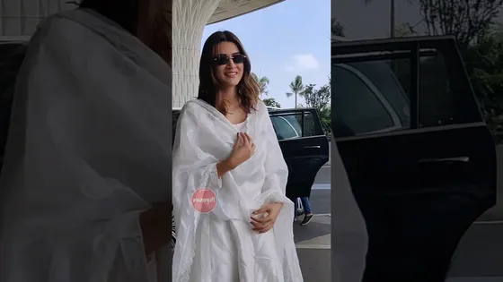 Kriti Sanon Spotted At The Mumbai Airport In A Desi Avatar