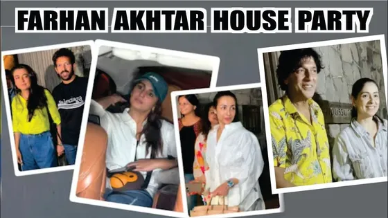 FARHAN AKHTAR HOUSE PARTY | ZOYA AKHTAR, MALAIKA ARORA, HUMA QURESHI, FARAH KHAN AND OTHERS SPOTTED