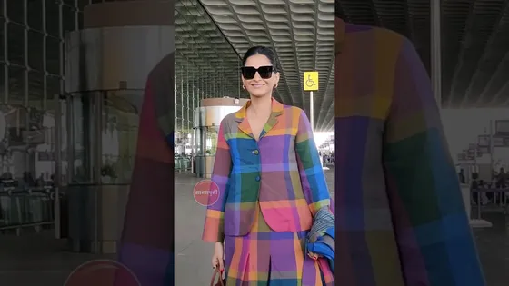 Sonam Kapoor Slays In A Multicolour Outfit At The Mumbai Airport #shorts #sonamkapoor #bollywoodnews
