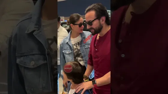 Bollywood Actress Kareena Kapoor Spotted With Her Family At Airport