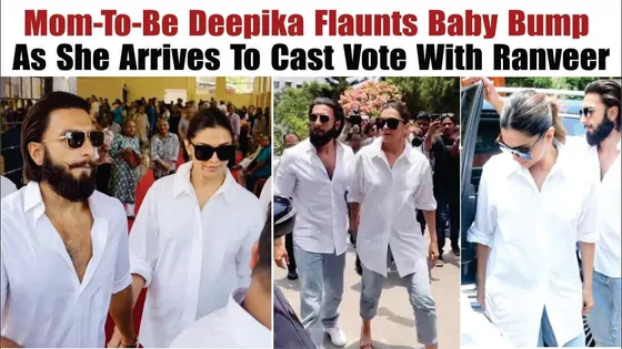 Mom-To-Be Deepika Flaunts Baby Bump As She Arrives To Cast Vote With Ranveer Singh |DEEPIKA PADUKONE