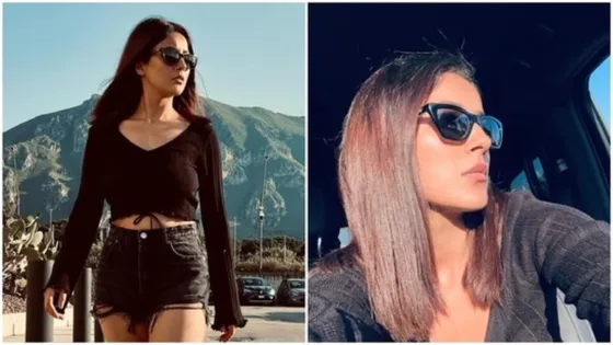 Shehnaaz Gill's Stunning Style A Perfect Pairing of a Black Top & Denim Shorts