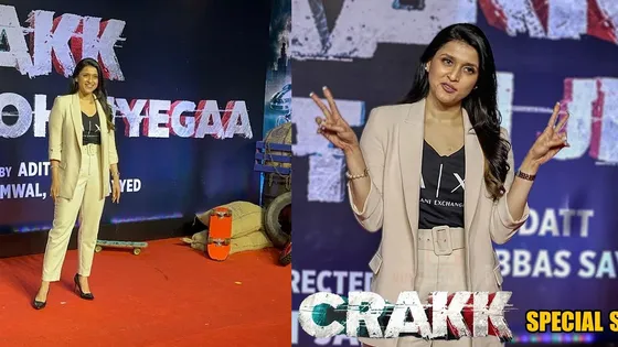 Mannara Chopra stuns in a boss lady look at the Crakk screening